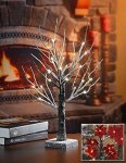Lightshare Lighted Snow Dusted Bonsai Tree With 24 LED Lights