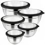10-PIECE Mixing Bowls With Visible Airtight Lids Set - Black