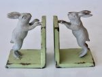 Bunny Bookends Green & Grey 15X22.5X9CM