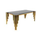 Aura Marble Dining Table - Silver