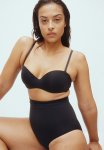 Padded Microfibre Balconette Bra - Black