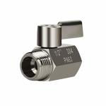 Showerhead Shut Off Valve With Stainless Handle 304 Stainless Steel MINI Ball Valve 1 2" Female X Male Npt Thread Water Flow Con