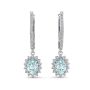 DESTINY 925 Sterling Silver Jocelyn Drop Blue Topaz Earring