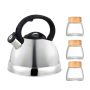 Ecco Stainless Steel Stove Top Whistling Kettle Silver And 3 Glass Jar Combo