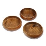 Lavaux Designs Wooden Bowls For Food Set Of 3 Individual Acacia Wood Bowls 8 X 2 Inches 25 Oz Enjoy Your Salad Pasta Rice