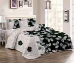 Smte 5 Piece Quilt Set Black & White Bedspread Set With Keychain