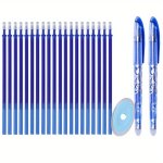 23PCS SET Gel Pen With Refill And Eraser 0.5MM Gel Pen School And Office Stationery Supplies