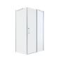 Shower Door Pivot And Fixed Panels Remix Chrome With Clear Glass 80X120X195CM