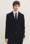 Slim Fit Jacket - Navy Blue