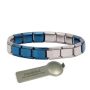 Charm 18 Inter-link Bracelet Silver And Gold 9MM