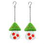 Bird Feeder Garden Bird Feeders For Outdoors Hanging Red Flowers