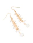 Goldair Gold Pearl Round Drop Earrings