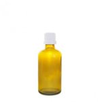 5ML Amber Glass Bottle With Fast Flow Dropper Cap - White