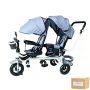 Heartdeco Twin Baby Tricycle Stroller Double Seat Kids Tricycle