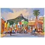 Old District Six Cape Town Oil On Canvas By Willie Strydom 2 Wall Art Canvas Print 1200 X 800