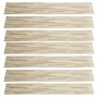 7 Piece - Light Wood Effect Pvc Flooring Plank Panel - Brown