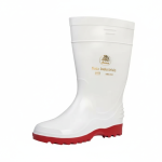 Bata Elegant Ladies Waterproof Gumboots White red
