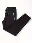 Men's Outdoor Sports Casual Quick-dry Long Pants With Zipper Pockets Breathable Athletic Leisure Trousers