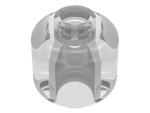 Parts Plain Minifigure Head Block Open Stud 3626B - Trans Clear