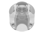 Parts Plain Minifigure Head Block Open Stud 3626B - Trans Clear