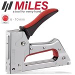 Miles Staple Gun Metal Body Rubber Grip 22G 6-10MM JT21 Stap Reload Ind MILTS5580R