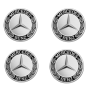 Mercedes-Benz Mercedes Benz Wheel Caps - Set Of 4 Black And Silver