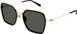 Gucci Womens Sunglasses In Metal Gold And Black - Black And Gold One Size