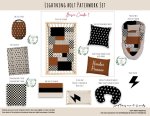 Cot Duvet Bedding Patchwork Lightning Bolt Patchwork