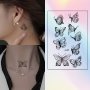 9 Pattern Temporary Butterfly Tattoo Stickers - Waterproof Long Lasting Body Cosmetics Tattoo Patches