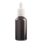30ML Black Glass Aromatherapy Bottle With Pipette - White 18 78