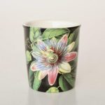 Ceramic Black Beaker Granadilla Design 8.5X7.5CM