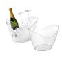 2 Pcs Ice Bucket 4 Liter Champagne Wine Bucket Clear Acrylic Beverage Tub Party Drinks Ice Tub For Wine Champagne Or Beer Bottles Bar Supplies