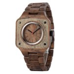 Square Walnut And Stone Watch For Men GT112-1