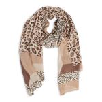Pink Leopard Print Scarf