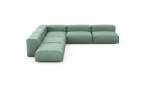 Five Module Corner Sofa - Velvet - Mint - 325CM X 325CM