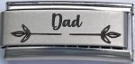 9MM Laser Italian Charm - Dad Superlink