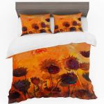 Oil Painted Sunflowers Duvet Cover Set