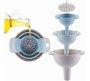 4 In 1 MINI Funnels With Detachable Strainer Abs Plastic Funnel Set Blue Pack Of 4