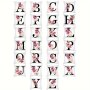 1pc 26 English Letter Flower Insert Print Throw Pillowcase Monogram Sofa Cushion Throw Pillow Pillow Cover Home Decor 45.72cm X 45.72cm