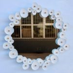 Round Metal Mirror Gold Dots 50CM