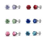 DESTINY 6 Pair Earring Set With Swarovski Crystals In Macaroon Cases - CRA650148