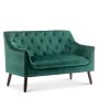 Avery Velvet 2 Seater Sofa - Green
