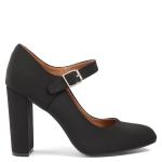 Black Lycra Court Heels