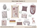Cot Duvet Bedding Bokkie Bambi Drawing Set