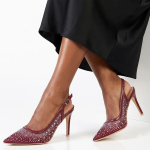 Madison Quinn Closed Toe Slingback Diamond - Wine - 8