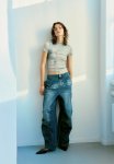 Denim Parachute Trousers - Blue