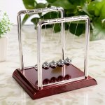 Classic MINI Square Newton's Cradle - Metal Art & Craft Pendulum Ball Set