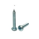 Cross Pan Head Sheet Metal Screw Zinc Plated Diameter 8 Length 2-1 2 In. Qty 25 Heavy Duty Fasteners Hardware Set Industrial Fas