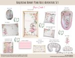 Cot Duvet Bedding Ballerina Bunny Pink Rose Adventure Set