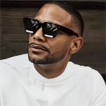 Genuin Moment Men's Retro Square Fashion Glasses - Black & Gray Anti-reflective PC Lenses For Fishing Golf Street Style & Vacati